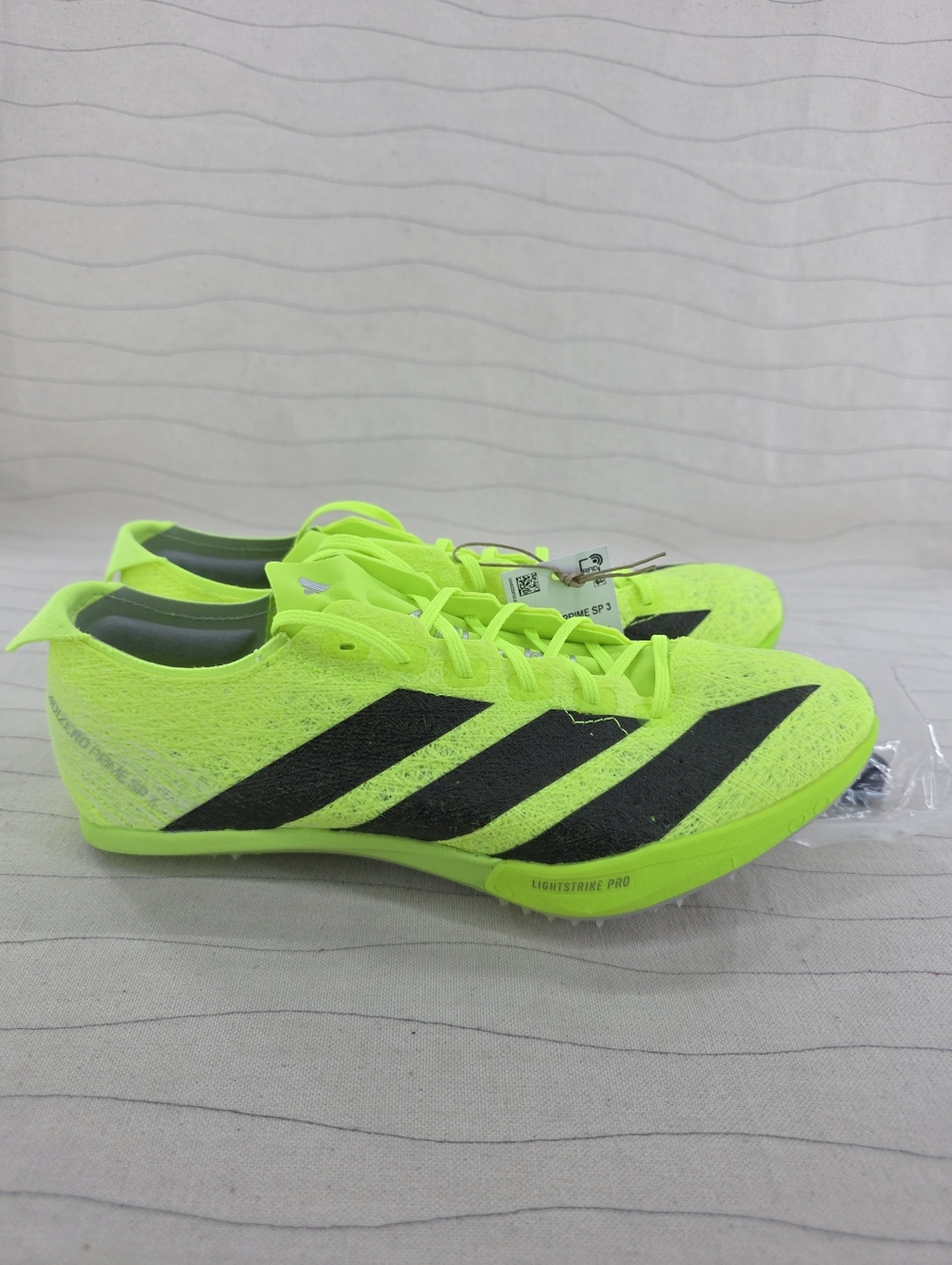 Adidas Mens Adizero Prime SP 3 Strung Lucid Lemon Track Cleats IH5800 Sz 7 NEW